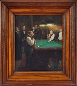 La Partie De Billard by Pierre Georges Jeanniot
