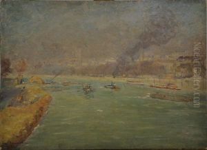 La Seine A Paris, Vue Du Trocadero