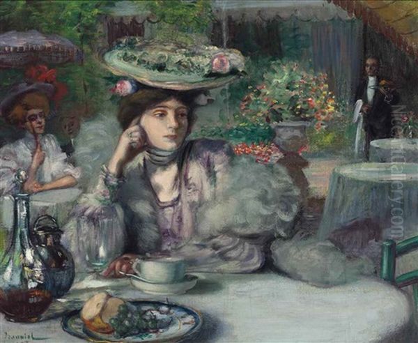 Une Elegante Au Cafe - view 1