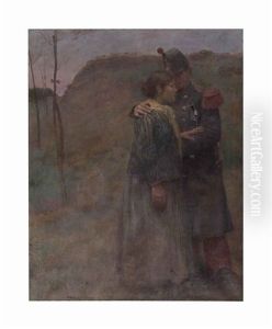 A Soldier And A Lady by Pierre Georges Jeanniot