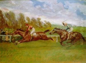 Neck And Neck by Pierre Georges Jeanniot