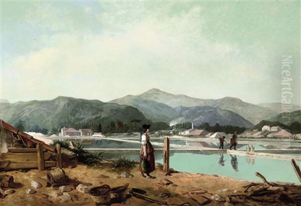 Gathering Water At The Reservoir, Hyeres, France - view 1