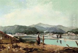 Gathering Water At The Reservoir, Hyeres, France