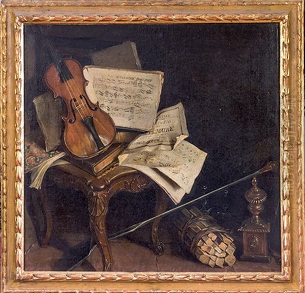 Partitions Et Violon Sur Une Chaise - view 1