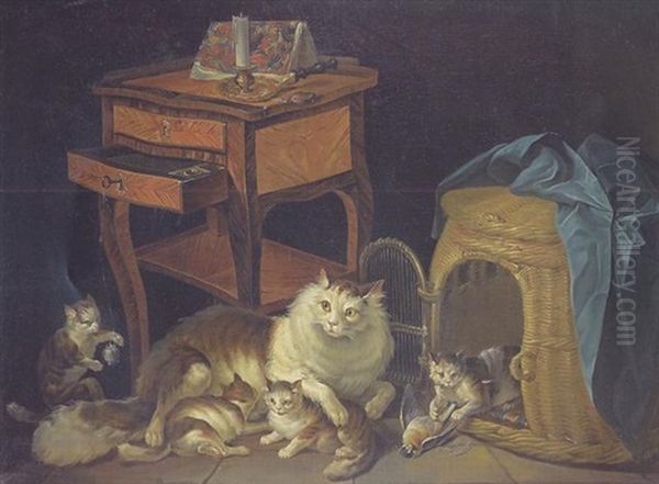 Mere Surveillant Ses Chatons - view 1