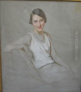 Jeune Femme Au Collier De Perles by Marcel Baschet