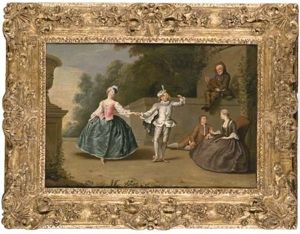 A Fete Galante by Etienne Jeaurat