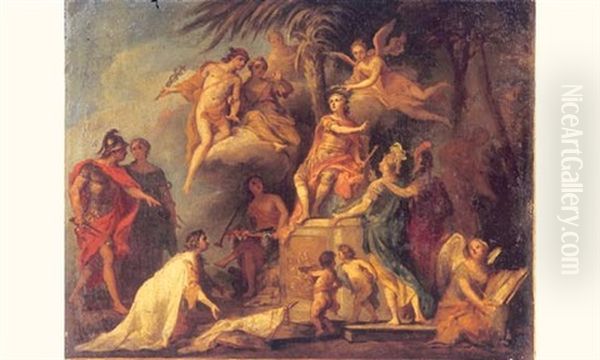 Allegorie A La Gloire De Louis Xv (sketch) - view 1