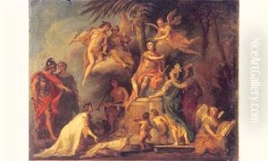 Allegorie A La Gloire De Louis Xv (sketch) by Etienne Jeaurat
