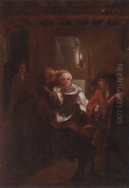 A Man Being Trepanned In An Interior - view 1