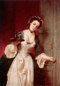 A Maid Serving Coffee by Etienne Jeaurat