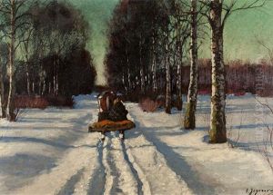 Traineau Dans La Neige by Andrei Afanasievich Jegorov
