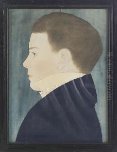 Profile Bust Portrait Of A Rosy-cheeked Young Boy by Ruth Henshaw Bascom