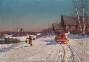 Winter View Of The Urals by Andrei Afanasievich Jegorov