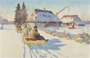 Winterlandschaft Mit Troika Winterlandschaft Mit Troika