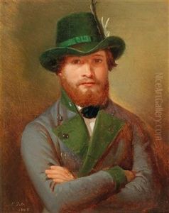 Portrait Of A Huntsman by Caspar Jele