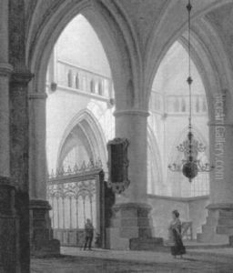 Interieur Einer Gotischen Kirche by Johannes Jelgerhuis
