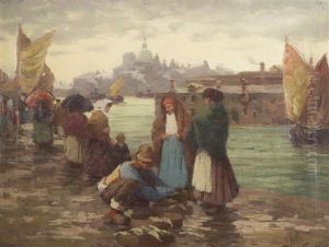 Market In Venice by Rudolph Jelinek