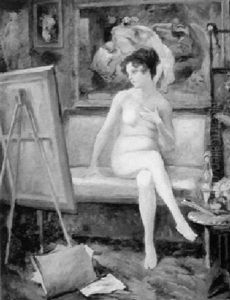 Aktmodell Im Kunstleratelier