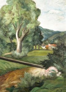 Landschaft In Der Provence by Bozena Jelinkova-Jiraskova