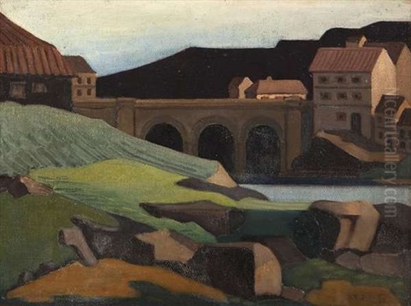 French Landscape With Bridge - view 1