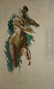 Nude (study) by Mainie Harriet Jellett