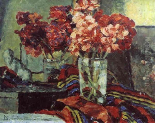 Still Life Study Of A Vase Of Flowers - view 1