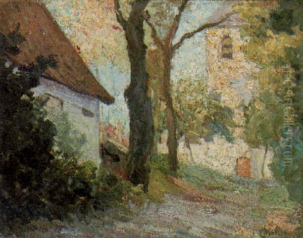 Summer Landscape With Town In The Background - view 1