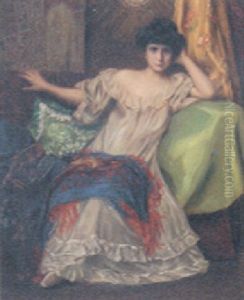 A Young Beauty In A White Dress