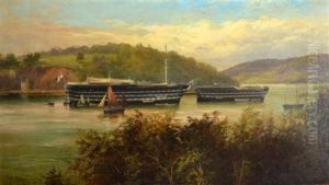 Moored Sailing Vessels Signed thumbnail