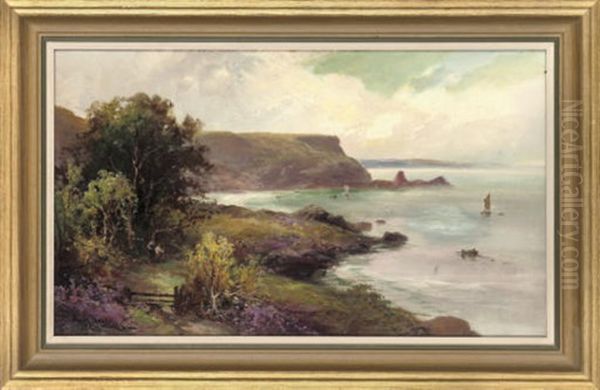 Looking Out To Sea From The Cliffs, Torbay, South Devon (+ 2 Others; Set Of 3 Works) - view 1