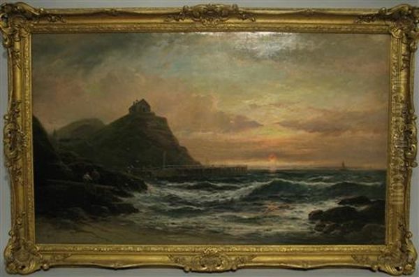 Coastal Scene With Pier - view 1