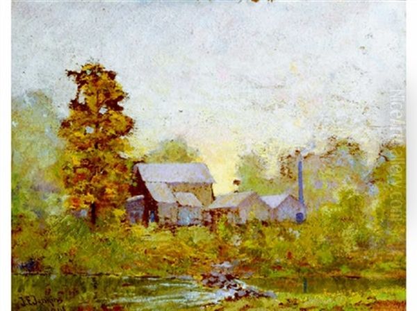 Barn In Autumn Landscape - view 1
