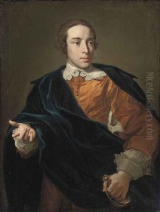 Portrait Of John Brudenell-montagu, Later Marquess Of Monthermer (1735-1770) In A Red Coat And Blue Mantle