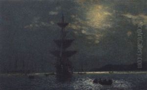 H.m.s. "royal Albert" With The Fleet In Plymouth Sound by Isaac Walter Jenner