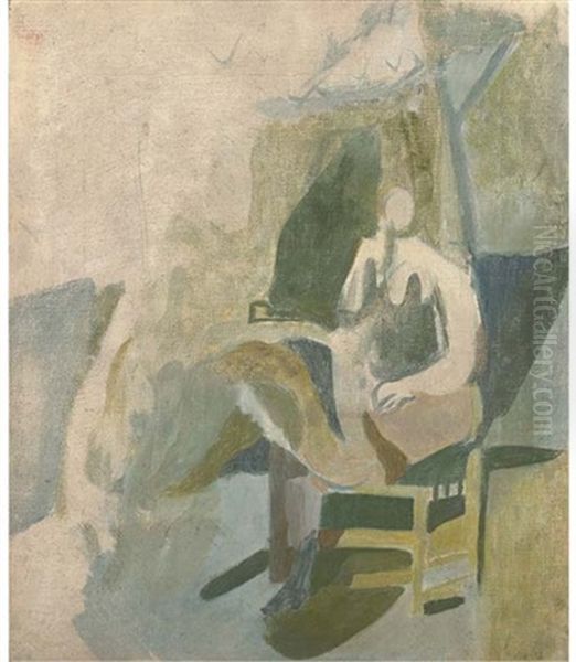 Seated Figure No. 4 (+ Study For Seated Figure; 2 Works) - view 1