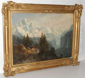 Das Lauterbrunnental Mit Blick Auf Das Jungfraumassiv