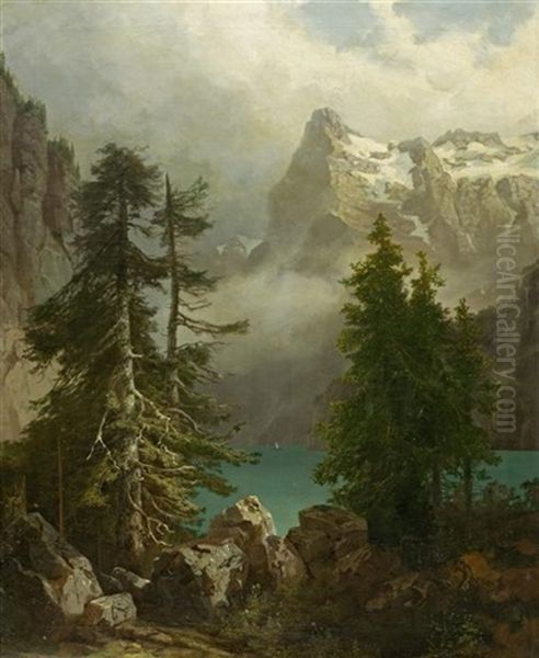 Wettertannen Mit Gebirge Und Bergsee - view 1