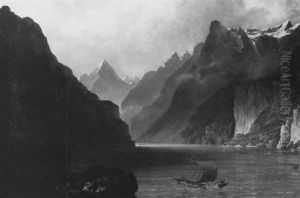 Vierwaldstattersee Mit Booten by Arnold Albert Jenny