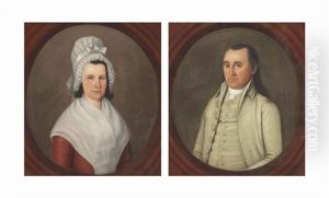 A Pair Of Portraits Of A Man And A Woman