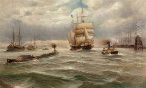 French Harbor by Alfred Serenius Jensen