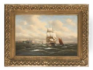 Segelschiffe Helsingor Passierend