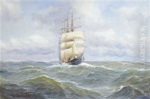 Vollschiff Auf Hoher See by Alfred Serenius Jensen