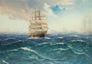 Vollschiff Auf Hoher See by Alfred Serenius Jensen