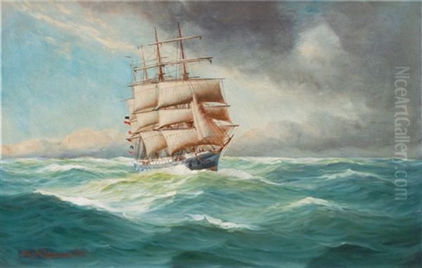 Three-master On The High Sea - view 1