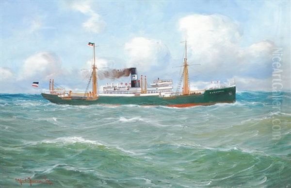 Portrait Of The Cargo Steamer R. C. Rickmers - view 1