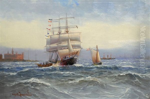 Dreimastsegler Vor Kronborg - view 1
