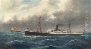 Marine (yacht Hathor) by Alfred Serenius Jensen
