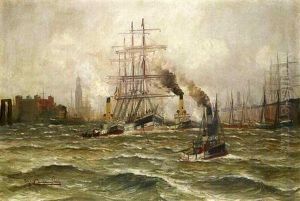 Hamburger Hafen by Alfred Serenius Jensen