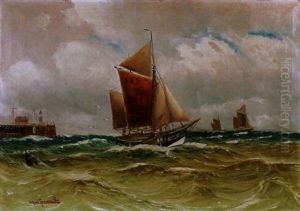 Auslaufender Kutter Vor Der Mole